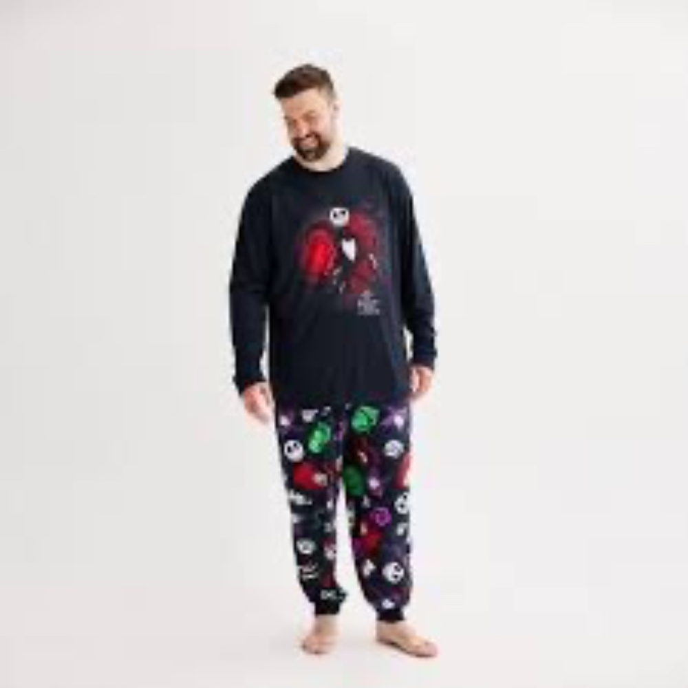 Disney Nightmare Before‎ Christmas Jack Skellington Pajama Set Size L